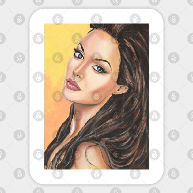 Angelina Jolie Sticker by Svetlana Pelin